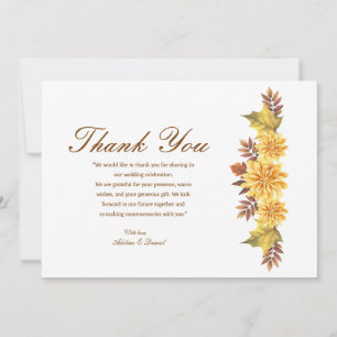 Burnt Orange Wedding Vielen Dank Dankeskarte