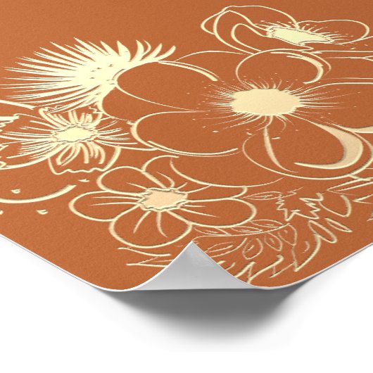 Burnt Orange Wedding Welcome Poster (Ecke)