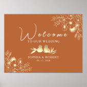 Burnt Orange Wedding Welcome Poster (Vorne)