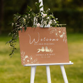 Burnt Orange Wedding Welcome Poster