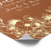 Burnt Orange Wedding Welcome Poster (Ecke)