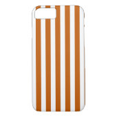 Burnt-orange-weiße Süßigkeiten Streifen Case-Mate iPhone Hülle (Rückseite)