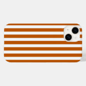 Burnt-orange-weiße Süßigkeiten Streifen Case-Mate iPhone Hülle (Rückseite (Horizontal))