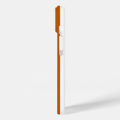 Burnt-orange-weiße Süßigkeiten Streifen Case-Mate iPhone Hülle (Rückseite / Links)