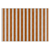 Burnt-orange-weiße Süßigkeiten Streifen Schneidebrett (Vorderseite)