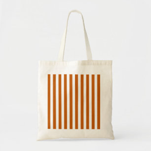 Burnt-orange-weiße Süßigkeiten Streifen Tragetasche