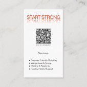 Burnt Orange White Start Strong Personal Trainer Visitenkarte (Vorderseite)