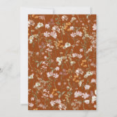 Burnt Orange Wildblume Baby in Bloom Baby Dusche Einladung (Rückseite)