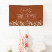 Burnt Orange Wildblume Boho Brautparty Banner (Insitu)