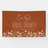 Burnt Orange Wildblume Boho Brautparty Banner (Horizontal)