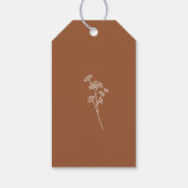 Burnt Orange Wildblume Brautparty Bevorzugung Geschenkanhänger (Rückseite)