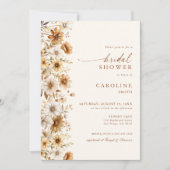 Burnt Orange Wildblume Brautparty Floral Einladung (Vorderseite)