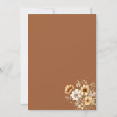Burnt Orange Wildblume Brautparty Floral Einladung (Rückseite)