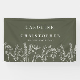 Burnt Orange Wildblume Wedding Banner