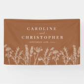 Burnt Orange Wildblume Wedding Banner (Horizontal)