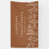 Burnt Orange Wildblume Wedding Banner (Vertikal)