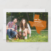 Burnt Orange wir bewegt haben - gepunktete Texas b Ankündigung (Vorderseite)