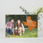 Burnt Orange wir bewegt haben - gepunktete Texas b Ankündigung (Stehend Vorderseite)