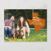Burnt Orange wir bewegt haben - gepunktete Texas b Postkarte (Vorderseite)