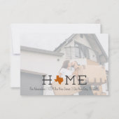 Burnt Orange ZUHAUSE Texas Moving Ankündigung (Vorderseite)