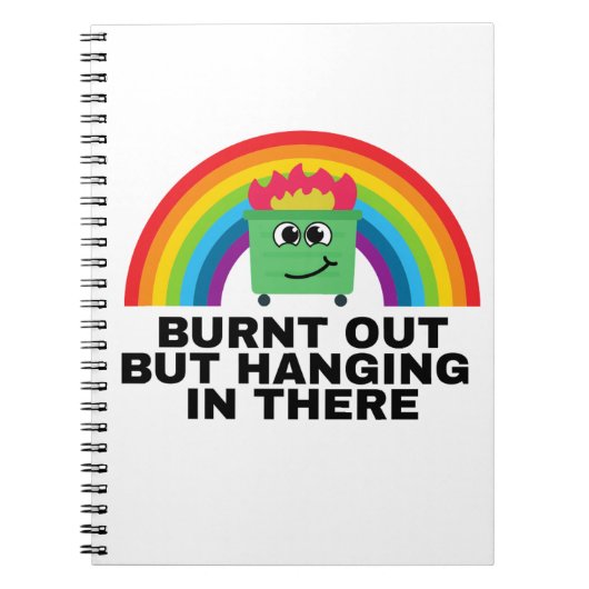 Burnt out, aber in der Spiral-Notebook Notizblock (Vorderseite)