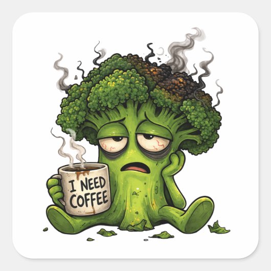 Burnt Out Broccoli Sticker (Vorderseite)