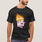 Burnt Out But Optimistic Marshmallow Camping retro T-Shirt (Vorderseite)