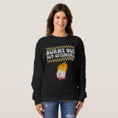 Burnt Out But Optimistic Retro Groovy Humor Design Sweatshirt (Vorne ganz)