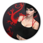 Burnt Out Souls ceramic knob Keramikknauf (Vorderseite)