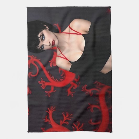 Burnt Out Souls kitchen towel Geschirrtuch (Vertikal)