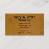 Burnt Paint Brush Business Card Visitenkarte (Rückseite)