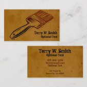 Burnt Paint Brush Business Card Visitenkarte (Vorne/Hinten)