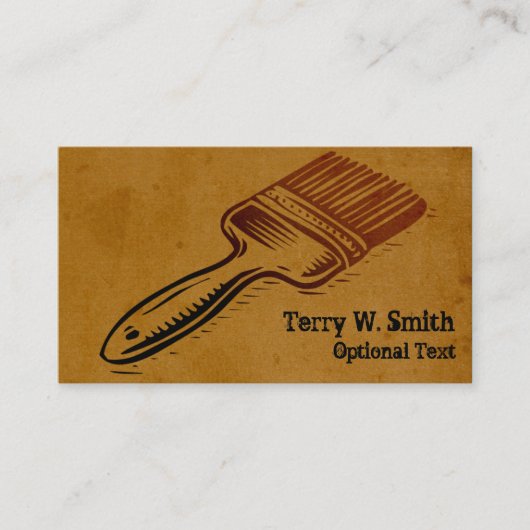 Burnt Paint Brush Business Card Visitenkarte (Vorderseite)