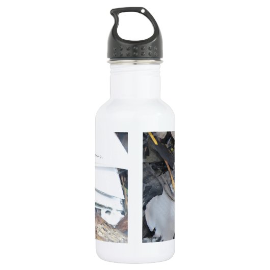 Burnt Papers Edelstahlflasche (Rückseite)