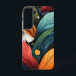 Burnt Petal Storm Samsung Galaxy Hülle<br><div class="desc">Tiefe Rot- und Orangenbeine schwirren in einem dramatischen Strahl über Schwarz.</div>