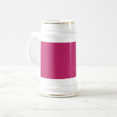 Burnt Pink Beer Stein Bierglas (Vorderseite Links)
