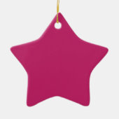 Burnt Pink Star Keramik Ornament (Vorne)