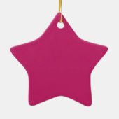 Burnt Pink Star Keramik Ornament (Hinten)