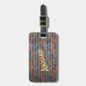 Burnt Red Brick Gepäckanhänger (Vorderseite vertikal)