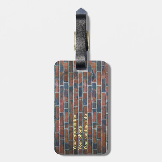 Burnt Red Brick Gepäckanhänger (Rückseite vertikal)