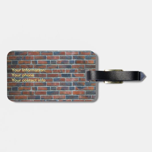 Burnt Red Brick Gepäckanhänger (Rückseite horizontal)