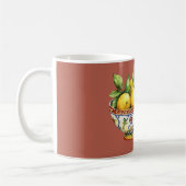 Burnt Red Yellow Lemons Italian Bowl Kaffeetasse (Links)