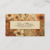 Burnt Sienna Boho Chic Wasserfarbe Hübsch Visitenkarte (Vorderseite)