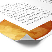 Burnt Sienna Eucalyptus Boho Seekarte Poster (Ecke)