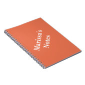 Burnt Sienna Personalizable Grundschule Notizblock (Rechte Seite)