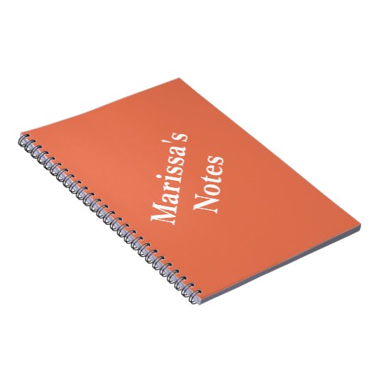 Burnt Sienna Personalizable Grundschule Notizblock (Rechte Seite)