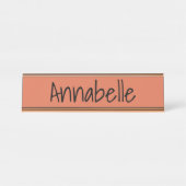 Burnt Sienna Schreibtischnamensplakette (Vorderseite )