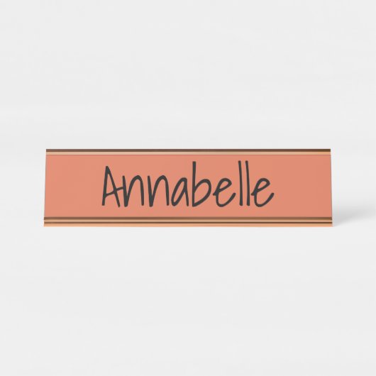 Burnt Sienna Schreibtischnamensplakette (Vorderseite )
