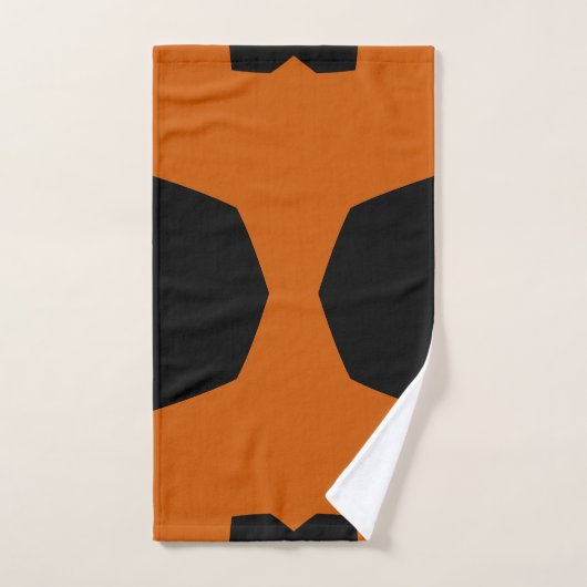 Burnt Sienna und Black Geometric Badhandtuch Set (Handtuch)