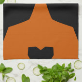 Burnt Sienna und Black Geometric Geschirrtuch (Gefaltet)